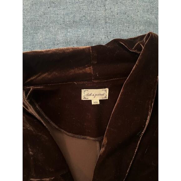 cloth & portrait women's blazer, chocolate brown XXL - Picture 6 of 6